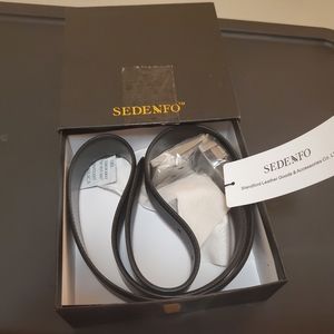 Men's Black Genuine Leather Belt